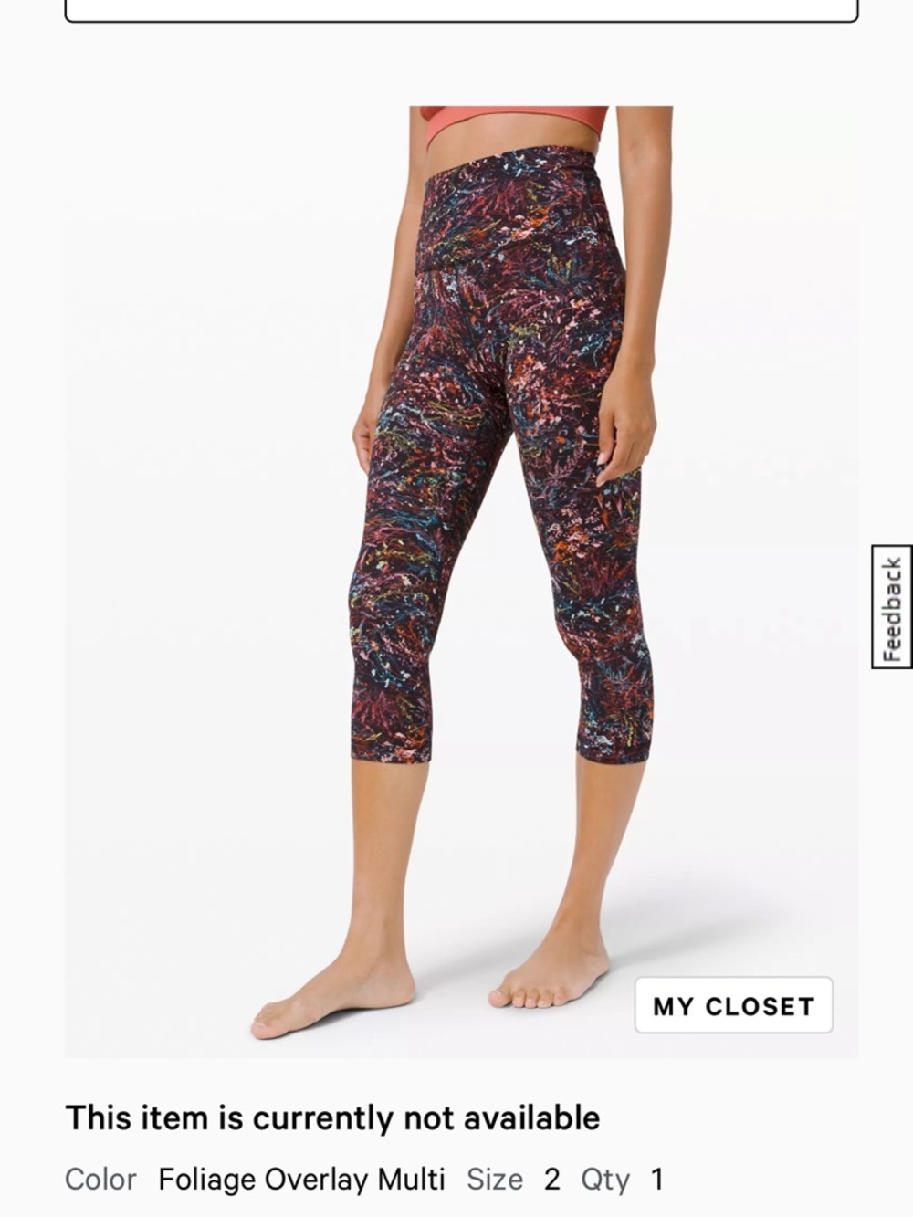 lululemon athletica Multicolor Speckled High-Rise Cropped Leggings